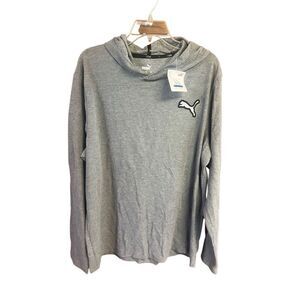 Puma Men’s Hoodie Tee Sz M Gray NWT
